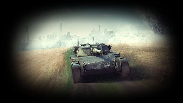 gray military tank, weapon, ELC AMX, HD wallpaper