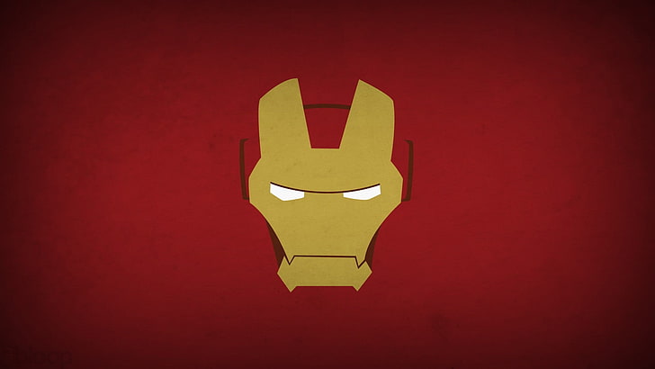 Iron Man цифровые обои, минимализм, супергерой, Iron Man, комиксы Marvel, герой, Blo0p, HD обои