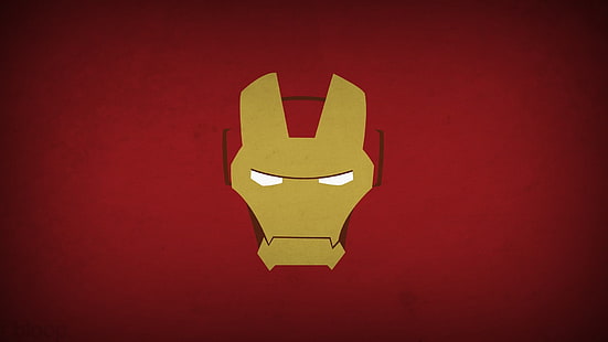 Fondo de pantalla digital de Iron Man, minimalismo, superhéroe, Iron Man, Marvel Comics, héroe, Blo0p, Fondo de pantalla HD HD wallpaper