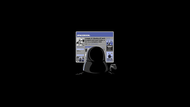 추상 스타 워즈 페이스 북 다스 베이더 솔리드 단순한 간단한 검은 배경 1920x1080 wallpa 비디오 게임 스타 워즈 HD 아트, 추상, 스타 워즈, HD 배경 화면