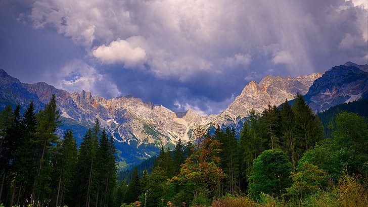 山、オーストリア、アルプス、山脈、風景、山の風景、 HDデスクトップの壁紙