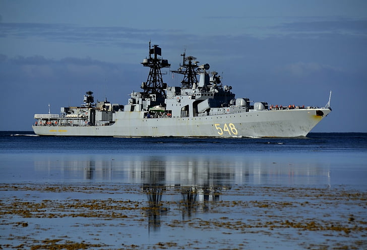 Okręty wojenne, rosyjska marynarka wojenna, niszczyciel, rosyjski niszczyciel Admirał Pantelejew, Okręt wojenny, Tapety HD