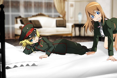 Anime, Youjo Senki, Tanya Degurechaff, Viktoriya Ivanovna Serebryakov, HD-Hintergrundbild HD wallpaper