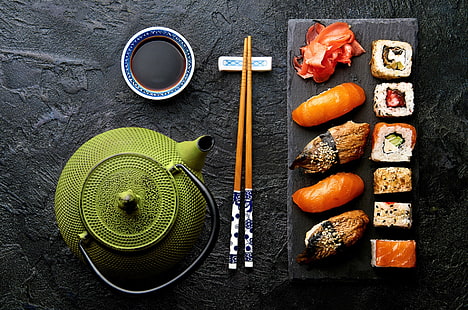 cibo, natura morta, sushi, Sfondo HD HD wallpaper