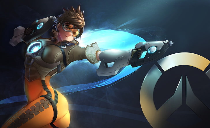Tracer from Overwatch wallpaper, Overwatch, Tracer (Overwatch), HD wallpaper