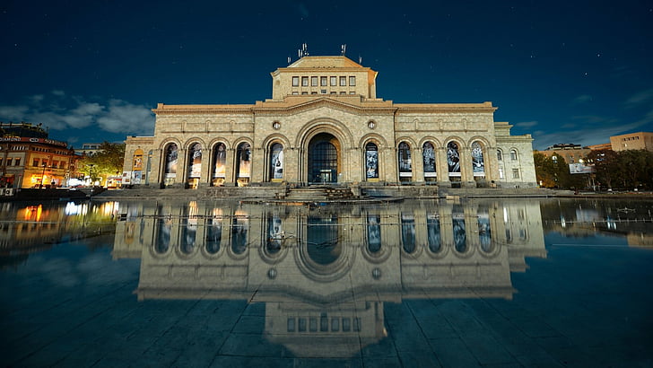 Hecho por el hombre, Galería Nacional de Armenia, Arquitectura, Edificio, Fondo de pantalla HD
