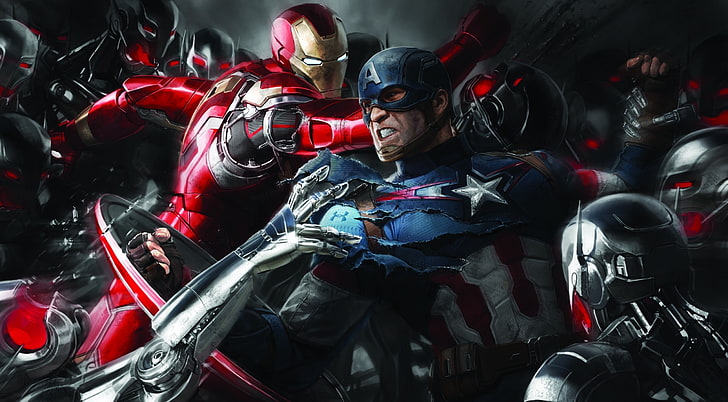 Капитан Америка 3, Фильмы, Капитан Америка, Бой, супергерои, капитанамерика, Железный человек, HD обои