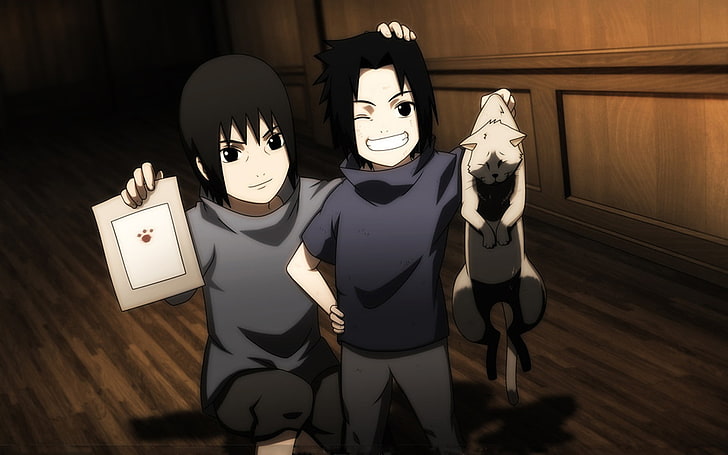 anime, Naruto Shippuuden, Uchiha Sasuke, Uchiha Itachi, Wallpaper HD