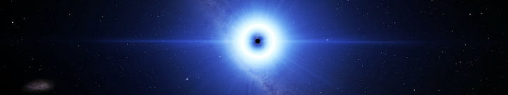 космическият двигател гравитационни лещи с черни дупки, HD тапет