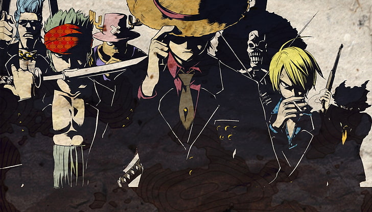 Fond d'écran numérique One Piece, Anime, One Piece, Brook (One Piece), Franky (One Piece), Singe D. Luffy, Sanji (One Piece), Tony Tony Chopper, Usopp (One Piece), Zoro Roronoa, Fond d'écran HD