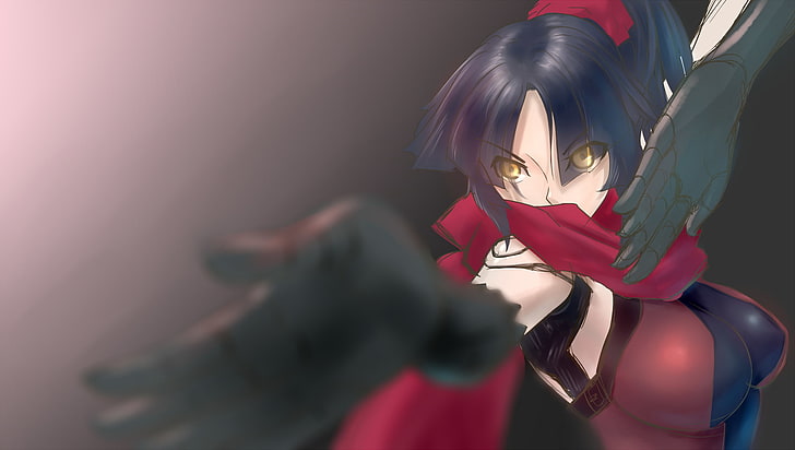 danzou katou, судьба грандиозного ордена, ассасин, красный шарф, перчатки, аниме, HD обои