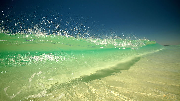 waves, sea, water, HD wallpaper