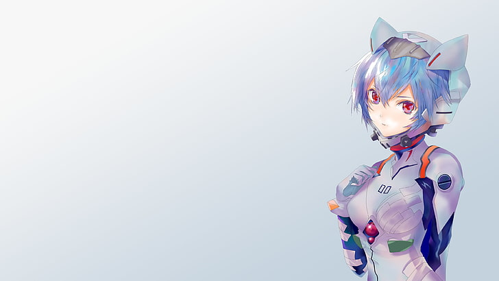 blauhaarige weibliche Anime-Charaktertapete, Neon Genesis Evangelion, Ayanami Rei, blaue Haare, Anime-Mädchen, Anime, HD-Hintergrundbild