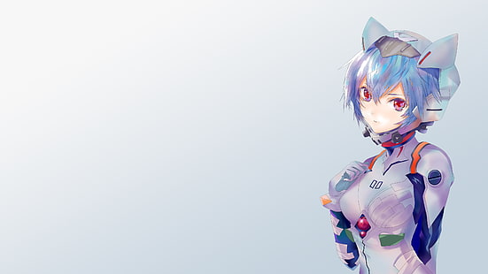 blauhaarige weibliche Anime-Charaktertapete, Neon Genesis Evangelion, Ayanami Rei, blaue Haare, Anime-Mädchen, Anime, HD-Hintergrundbild HD wallpaper