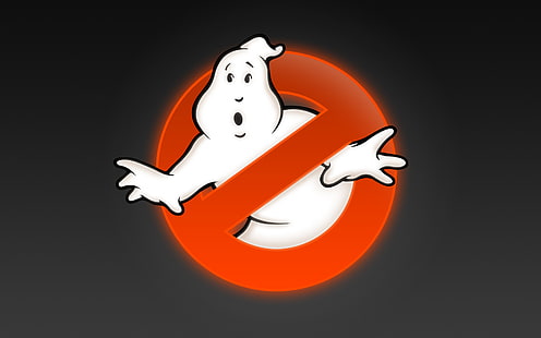Ghost Buster-logotyp, bakgrund, tecken, logotyp, Ghostbusters, HD tapet HD wallpaper