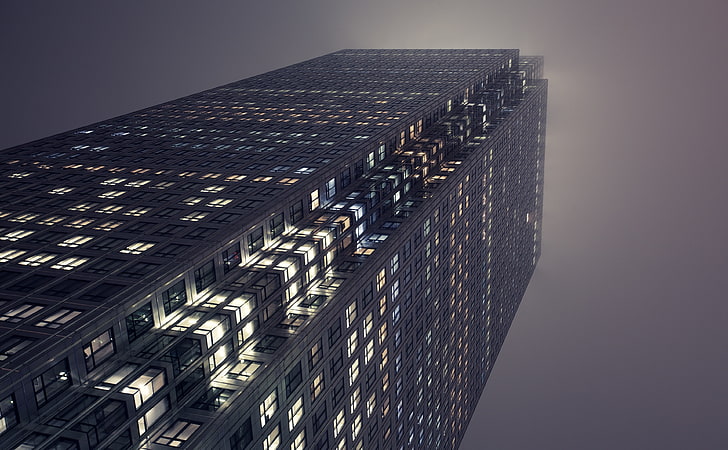 MKBHD, high-rise building illustration, Architecture, skyscraper, HD wallpaper