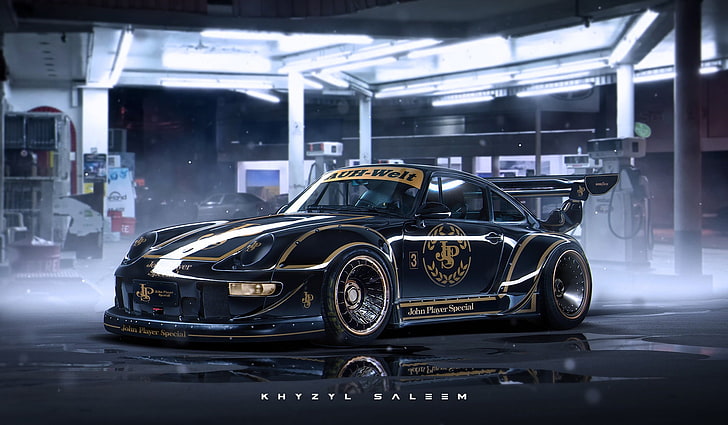 Khyzyl Saleem, car, Porsche 911 RWB, HD wallpaper