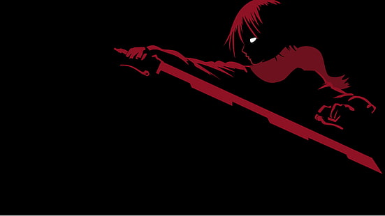 Samurai X illustration, minimalisme, anime girls, anime, Mikasa Ackerman, Shingeki no Kyojin, Fond d'écran HD HD wallpaper