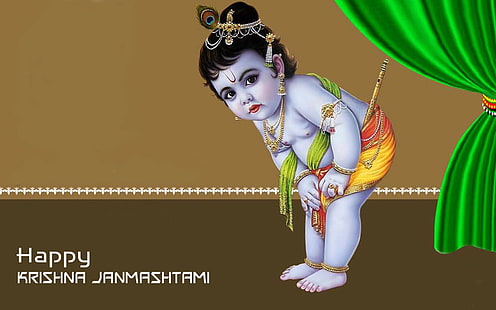Lord Krishna, Hinduismus, Happy, krishna, Janmashtami, Feiertage, 1920x1200, HD-Hintergrundbild HD wallpaper