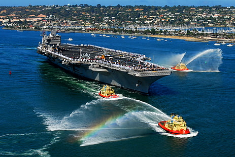 warship, aircraft carrier, military, vehicle, ship, HD wallpaper HD wallpaper