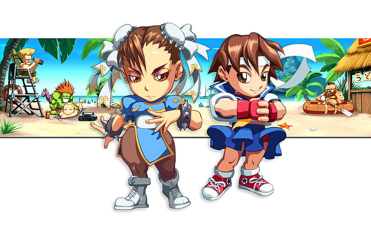 Street Fighter Chun-Li Ryu HD, video game, street, fighter, ryu, li, chun, Wallpaper HD