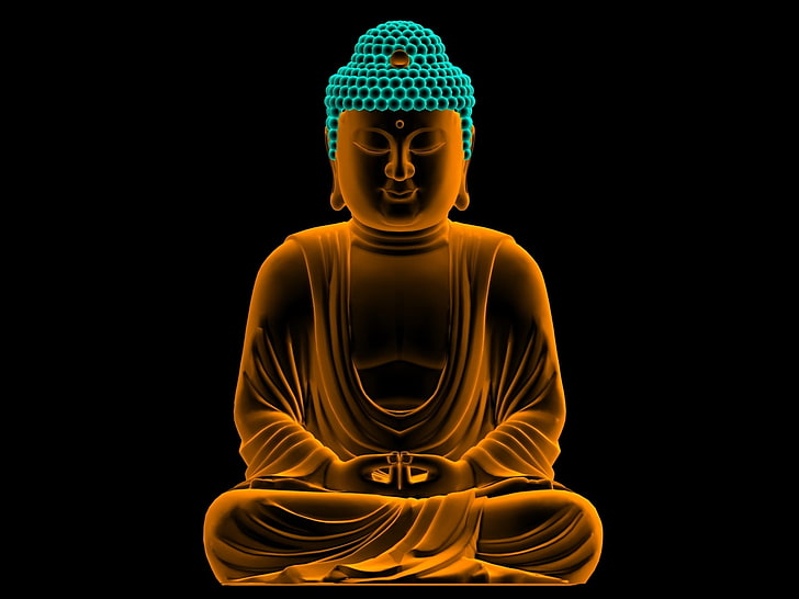 Господь Будда Дизайн, иллюстрация коричневого Будды, Бог, Господь Будда, Будда, Господь, HD обои