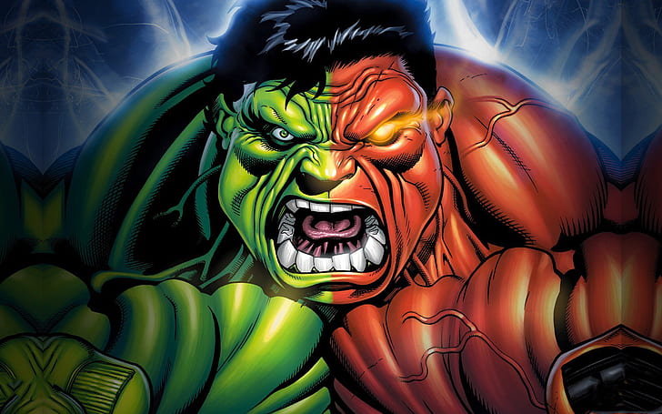 Hulk HD, ภาพประกอบฮัลค์, การ์ตูน, ฮัลค์, วอลล์เปเปอร์ HD