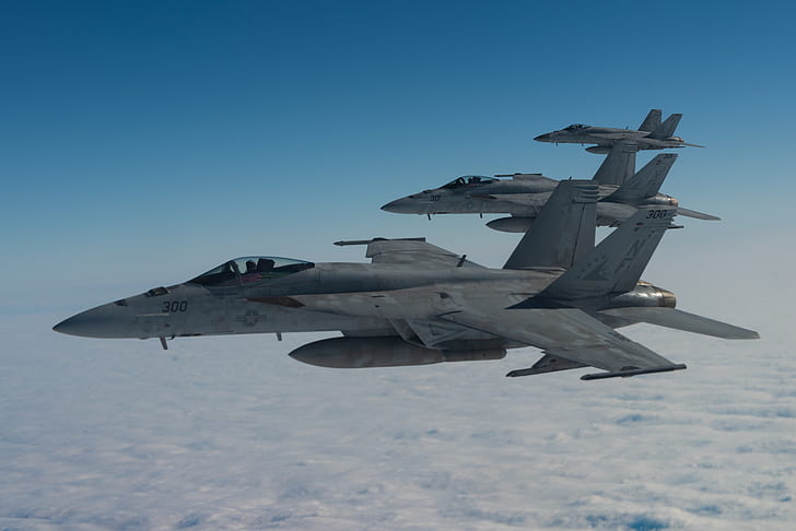 Jet Fighters, Boeing F/A-18E/F Super Hornet, Aircraft, Jet Fighter, Warplane, HD wallpaper
