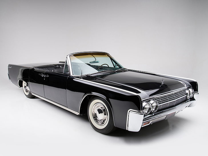 1963, classique, continental, cabriolet, lincoln, luxe, Fond d'écran HD