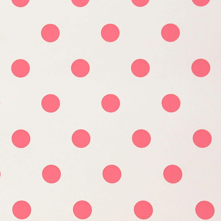 Art, Abstract, Polka Dot, Red Balls, Simple Background, pink-and-white polka dot illustration, art, abstract, polka dot, red balls, simple background, HD wallpaper