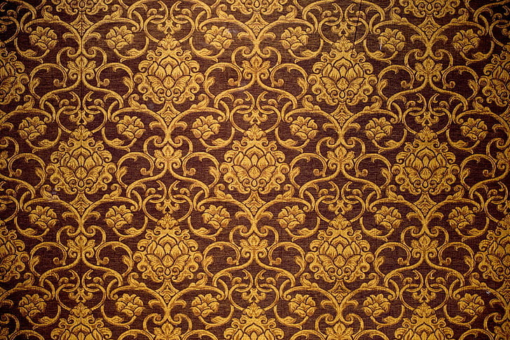 fundo, padrão, tecido, dourado, ornamento, vintage, árabe, HD papel de parede