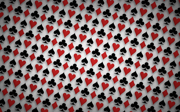 black, red, and white speed, diamond, and heart digital wallpaper, suit, spades, hearts, clubs, diamonds, background, texture, HD wallpaper