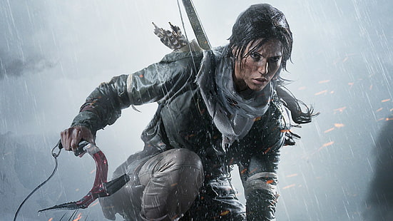 Лара Крофт, брюнетка, Rise of the Tomb Raider, HD обои HD wallpaper