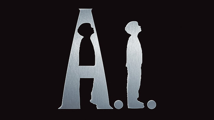 AI постер фильма, искусственный интеллект, ai, черный, HD обои