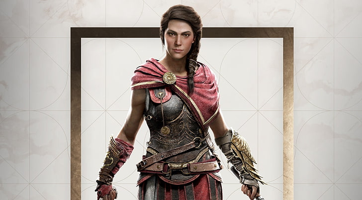 Kassandra in Assassins Creed Odyssey, Games, Assassin's Creed, Odyssey, videogame, AssassinsCreed, 2018, kassandra, HD wallpaper
