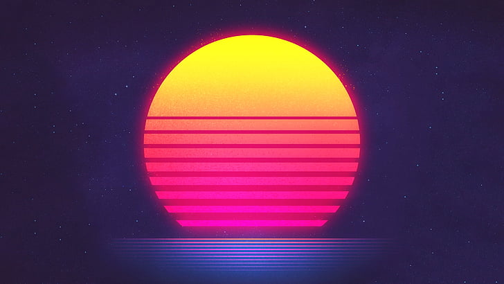 Sunset, Retrowave, Synthwave, HD, Tapety HD