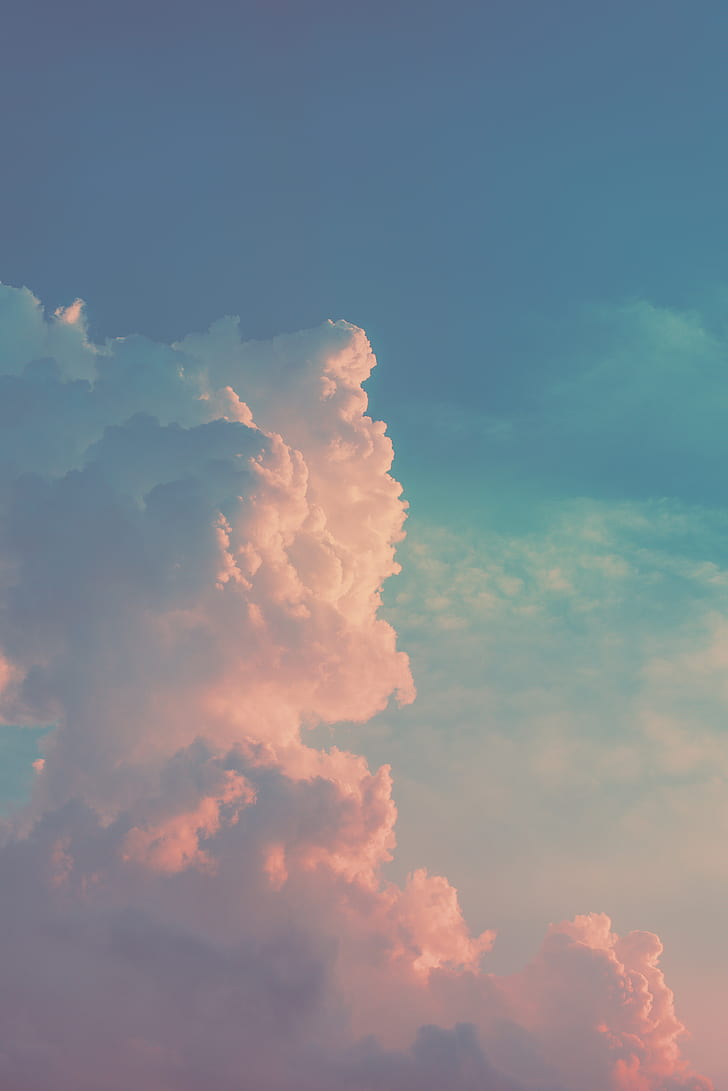 clouds, porous, sky, bright, day, HD wallpaper
