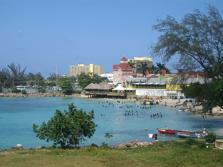 Ocho Rios, Jamaica, cruise, beach, vacation, ocho rios, jamaica, 3d and abstract, HD wallpaper