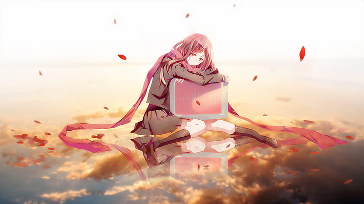 anime anime girls scarf tateyama ayano kagerou project, Wallpaper HD