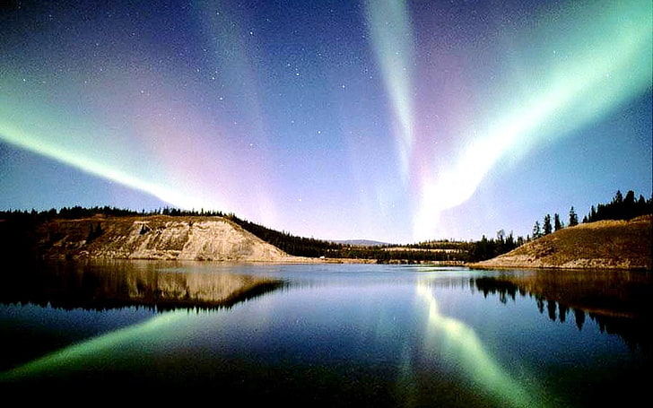 Northern Lights 2014-Nature HD Wallpaper, photo of body of water, HD wallpaper