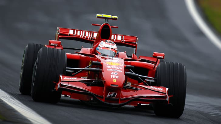Fórmula 1, Scuderia Ferrari, carros de corrida, Ferrari F2007, Kimi Raikkonen, HD papel de parede