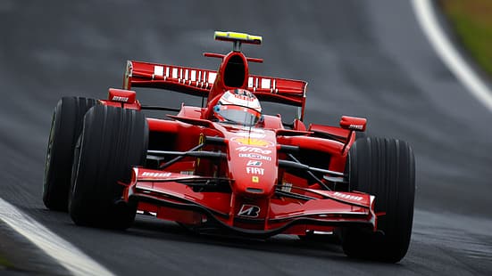 Formula 1, Scuderia Ferrari, yarış arabaları, Ferrari F2007, Kimi Raikkonen, HD masaüstü duvar kağıdı HD wallpaper