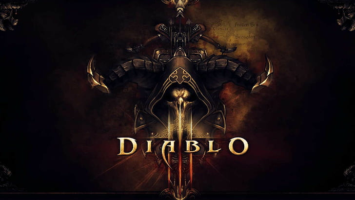 Diablo III Demon Hunter Artwork HD, zamieć, łowca demonów, diablo, diablo III, czaszka, Tapety HD