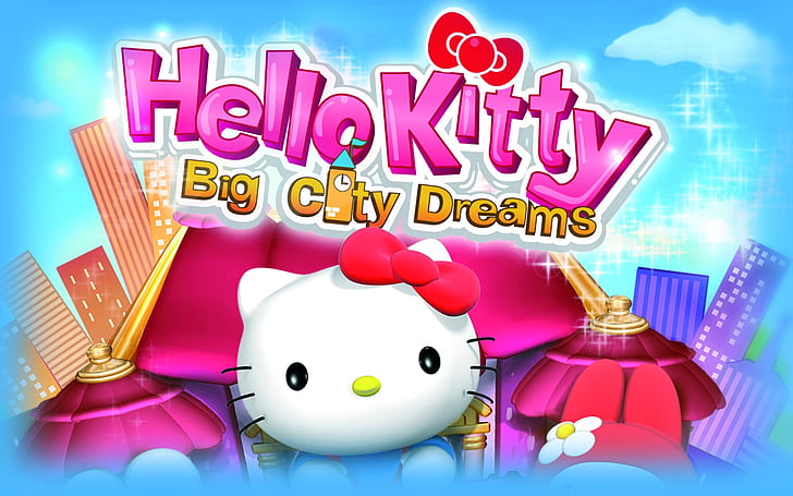 Ciao Kitty Big City, anime, cartoni animati, Sfondo HD