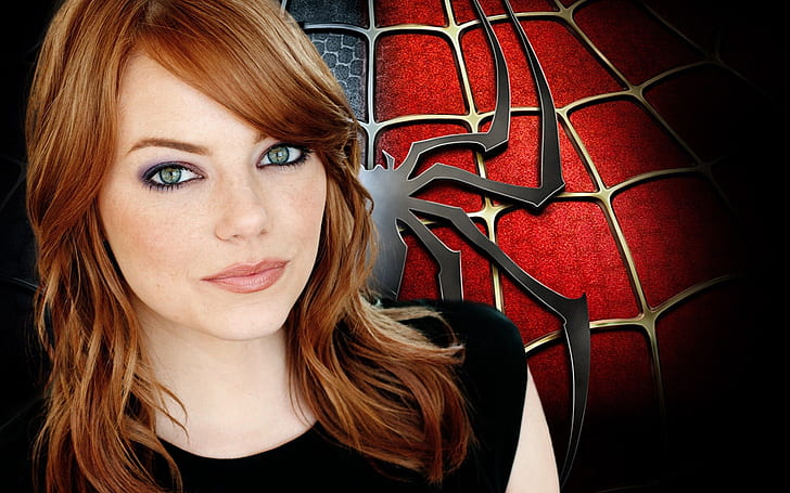 Emma Stone Spider, woman, cool girl, young girl, HD wallpaper