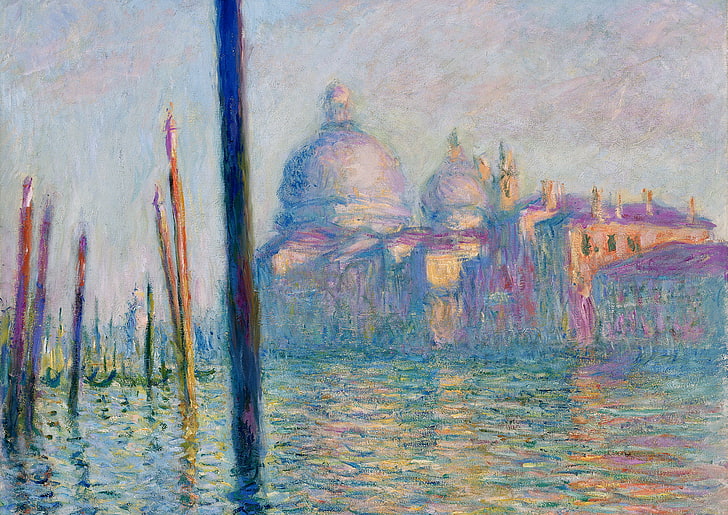 ภาพภูมิทัศน์ของเมือง Claude Monet, The Grand Canal ในเวนิส, วอลล์เปเปอร์ HD
