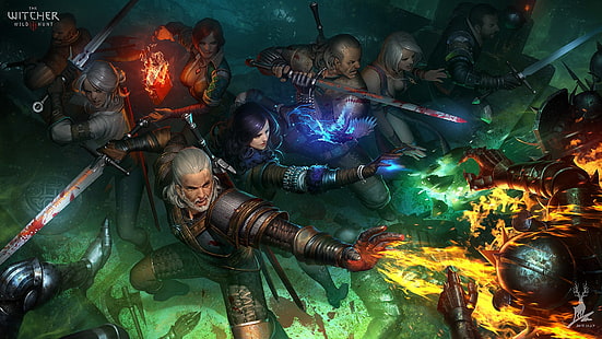The Witcher digitale Tapete, The Witcher, Geralt von Rivia, The Witcher 3: Wild Hunt, HD-Hintergrundbild HD wallpaper