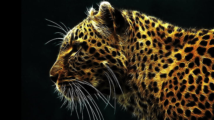 guepardo, render, arte digital, leopardo, leopardo (animal), Fondo de pantalla HD