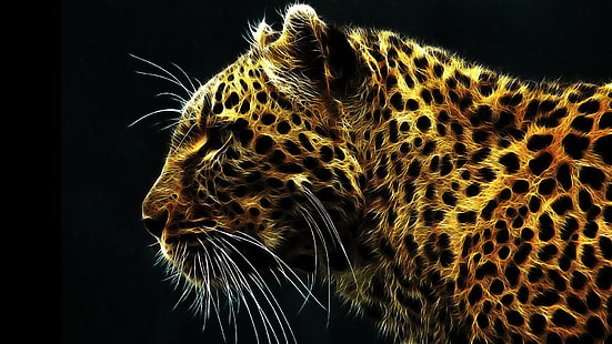 chita, tornar, arte digital, leopardo, leopardo (animal), HD papel de parede HD wallpaper