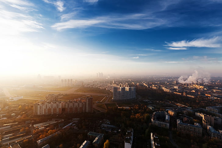 Moscou, cidade, paisagem urbana, HD papel de parede